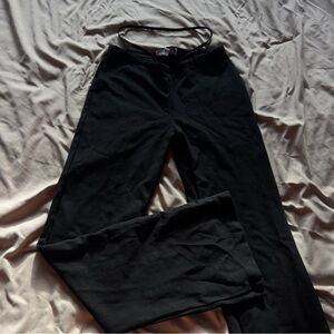 Urban Outfitters Black Wide-Leg Pants with Stylish Black Tie
